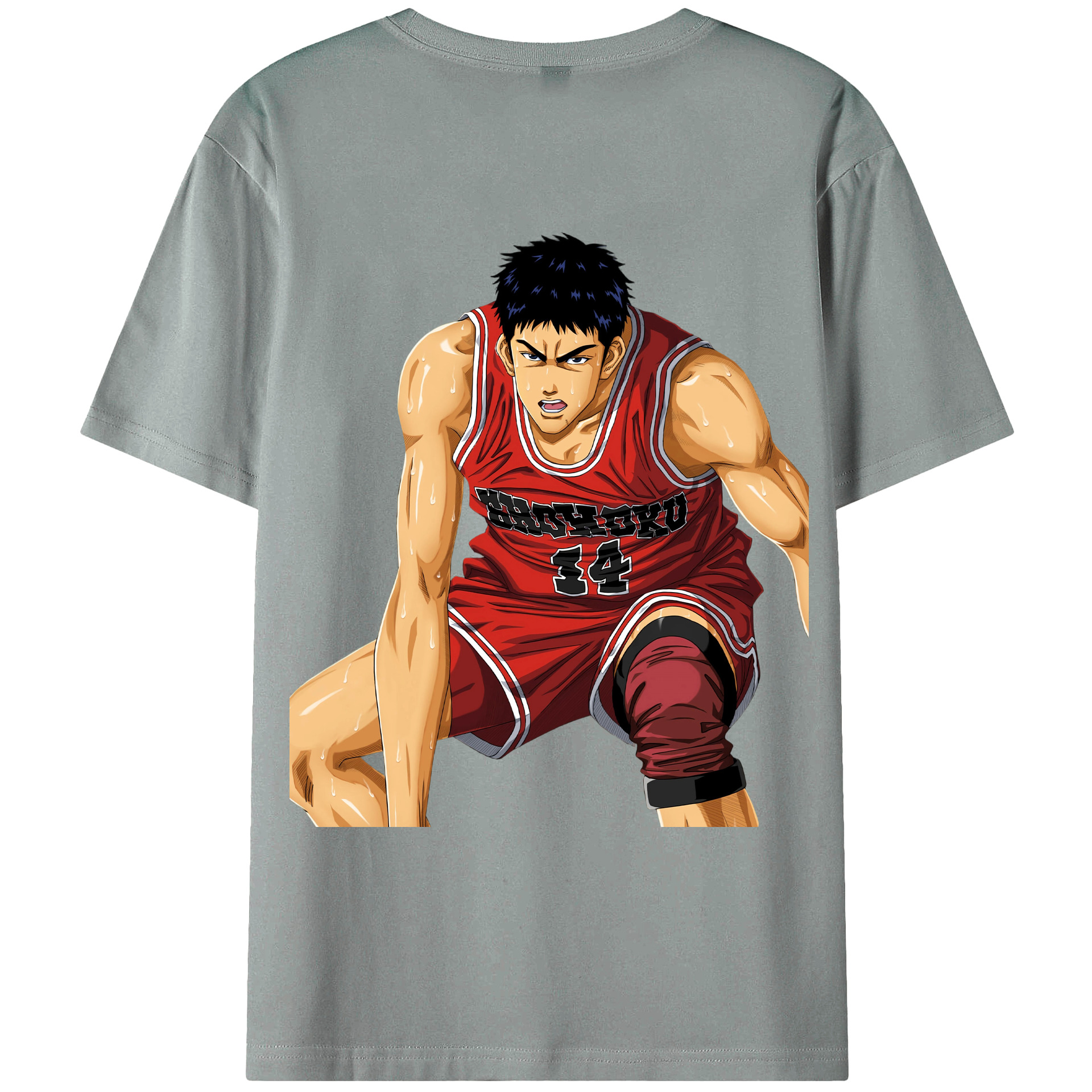 （画像用） SLAM DUNK／スラムダンク 綿100％ メンズ半袖Tシャツ（バックプリント） 通気性